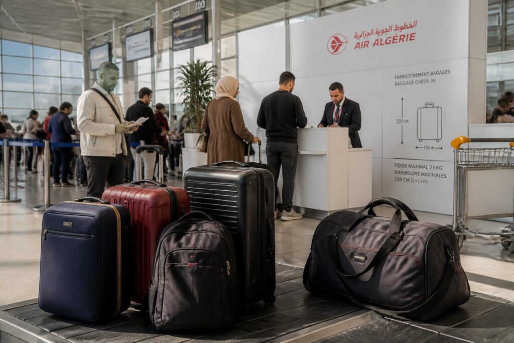 découvrez les règles de franchise, les dimensions autorisées et des conseils pratiques pour vos bagages avec air algérie avant votre embarquement.