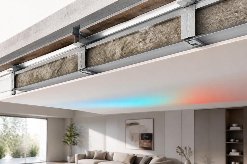 découvrez le plafond autoportant, un système constructif innovant offrant d'excellentes performances thermiques et une conformité garantie avec la réglementation environnementale re2020.