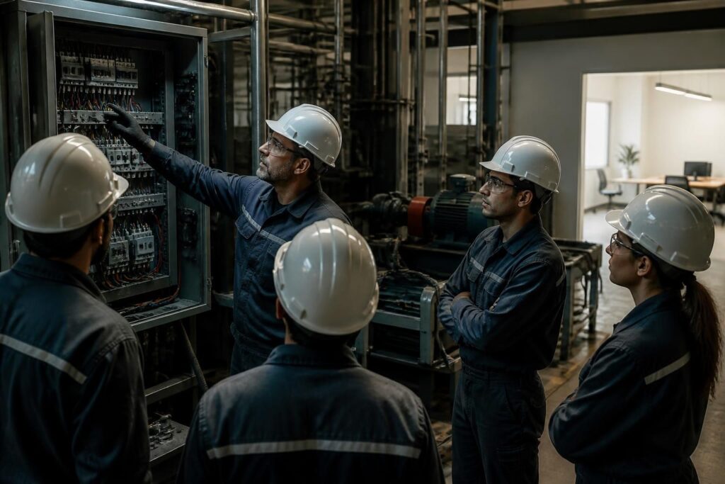 découvrez les spécificités de la formation d'électricien industriel, les différences avec le secteur tertiaire et les parcours d'accès pour réussir dans ce domaine.