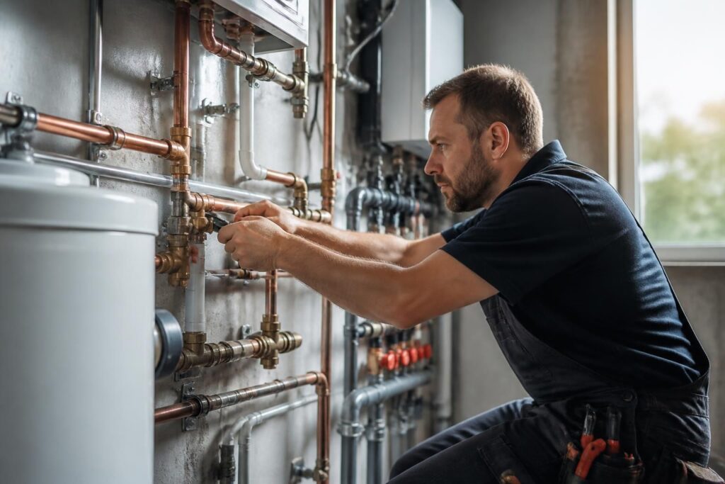 découvrez la formation d'installateur sanitaire, un métier polyvalent alliant plomberie et génie climatique pour maîtriser l'installation, la maintenance et la réparation des systèmes sanitaires et de chauffage.