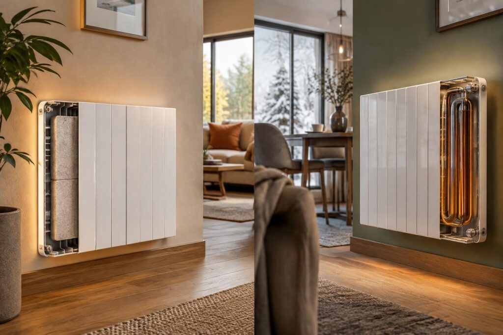 radiateur à inertie sèche ou fluide : découvrez leurs différences, leurs avantages et leurs inconvénients pour choisir le chauffage adapté à votre logement.